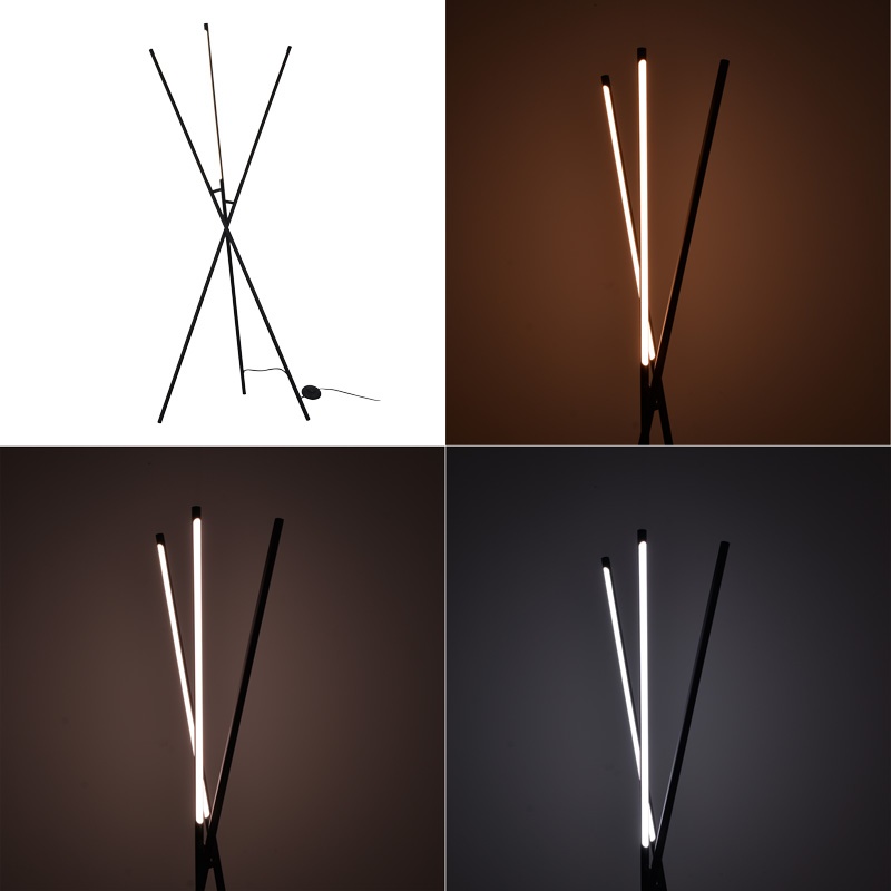 Lampadar LED Loly Negru 40x40x145 cm
