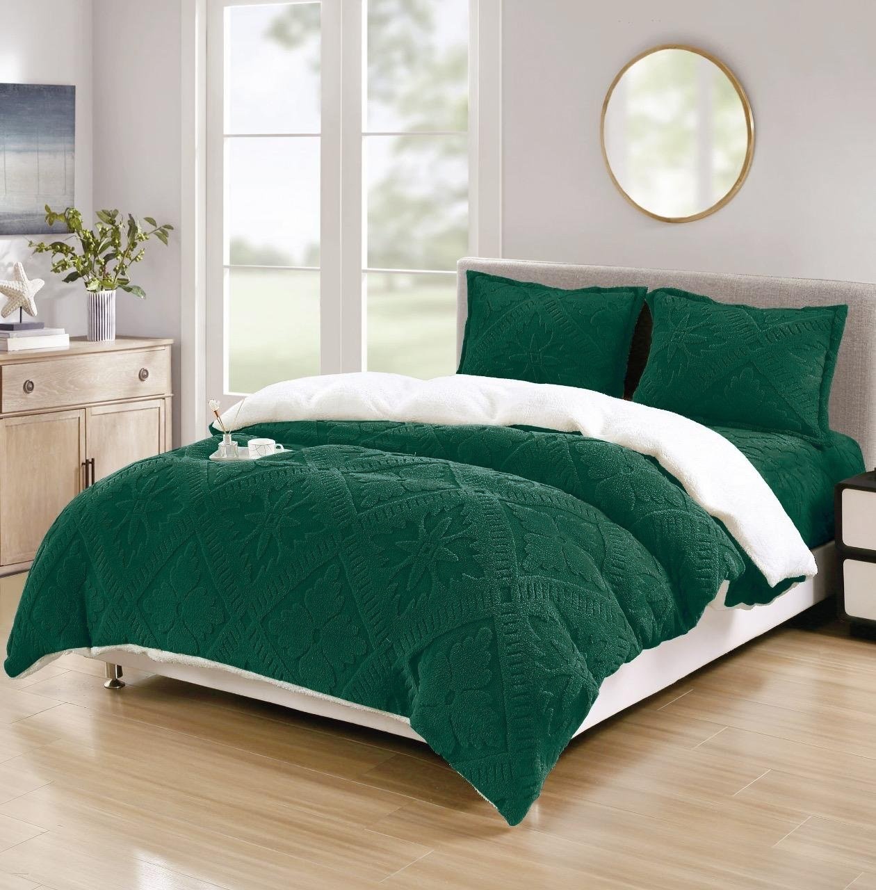 Lenjerie cu blanita, elastic 180x200, Sigma V21 Verde (Cocolino)