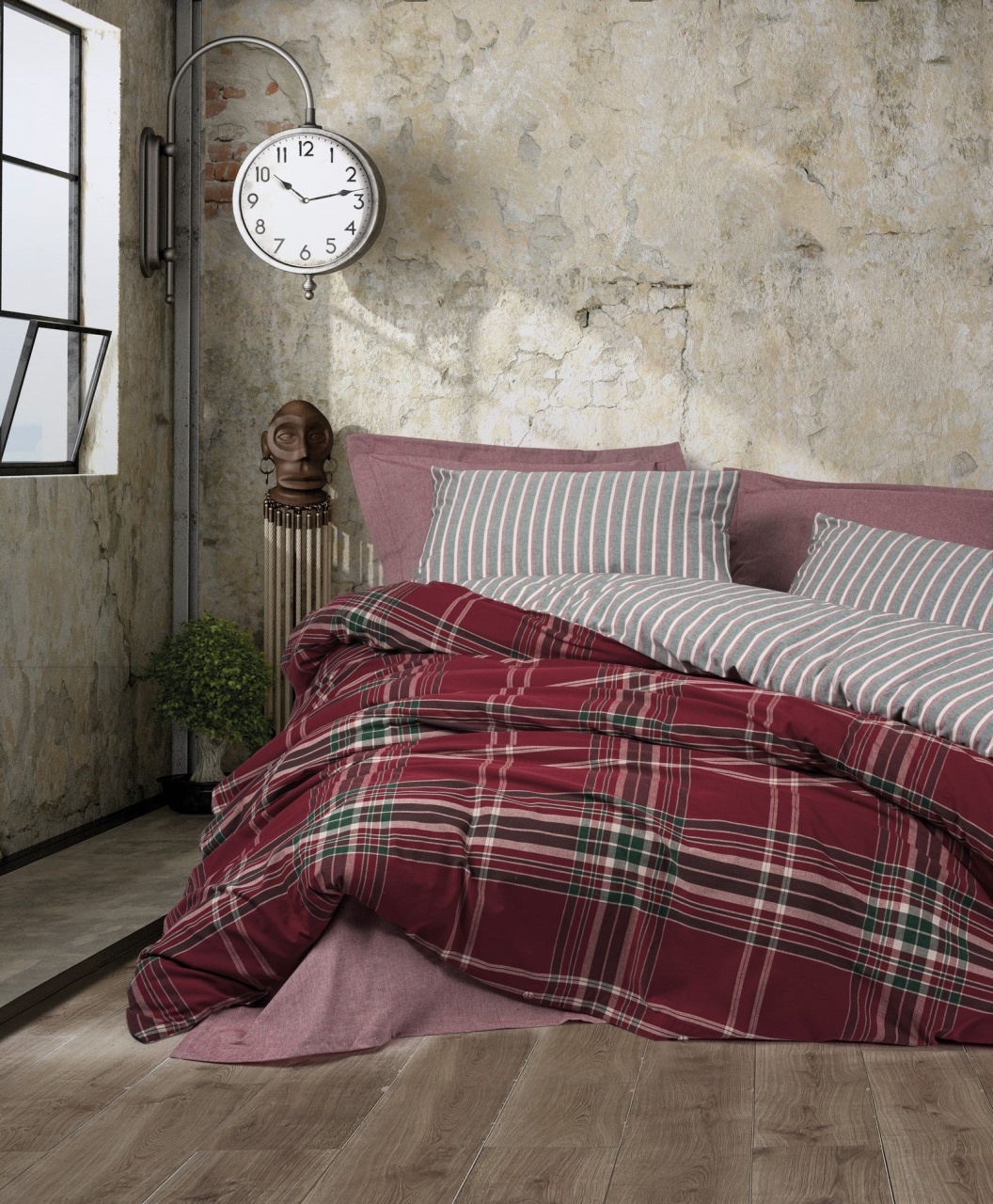 Lenjerie Pledd Bordo (Bumbac 100%)