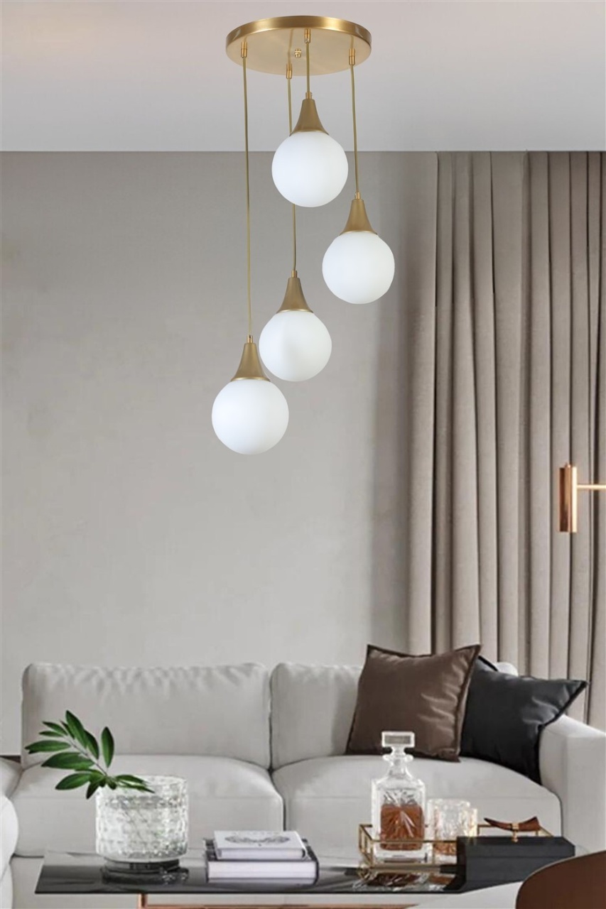 Lustra Afra Alb 30x30x70 cm - 1 | YEO