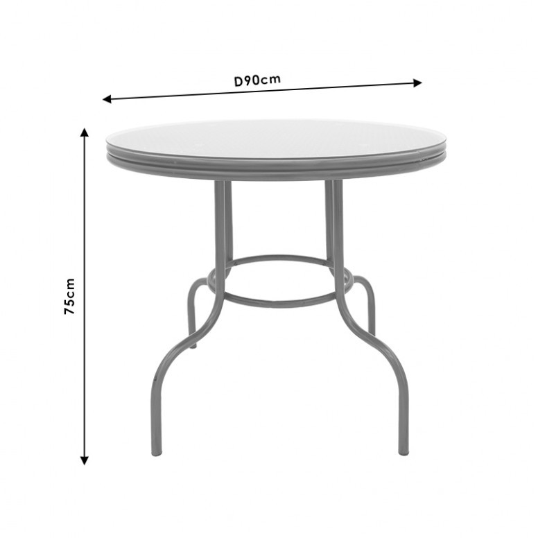 Masa de Gradina Paula Maro 90x90x75 cm - 2 | YEO