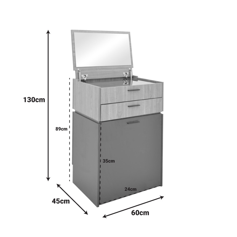 Masa de machiaj Sonlen Nuc 60x45x130 cm
