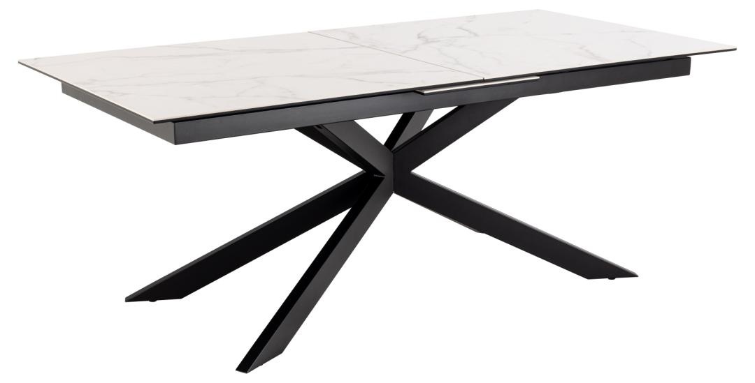 Masa dining Irwine, Alb, 76x240x100 cm - Imagine 6