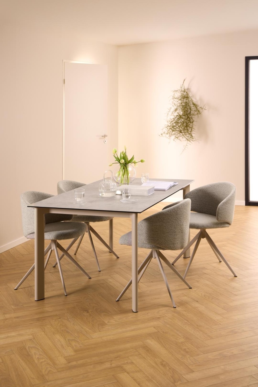 Masa dining Palermo, Gri, 75x160x90 cm