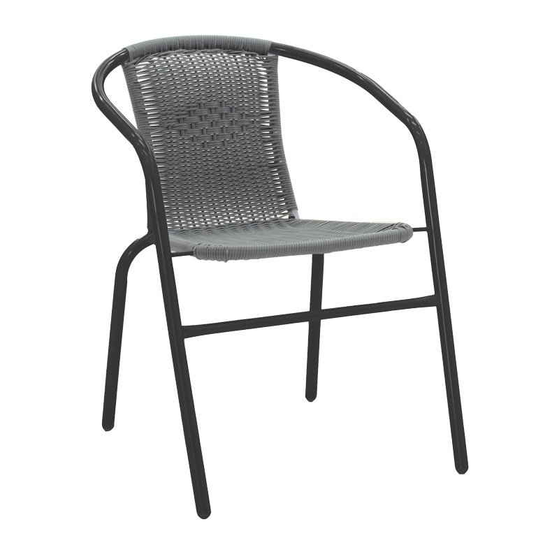 Masa dining Vergo-Obbi, Pako World, Metal, Negru, 60x60x70 cm - 1 | YEO