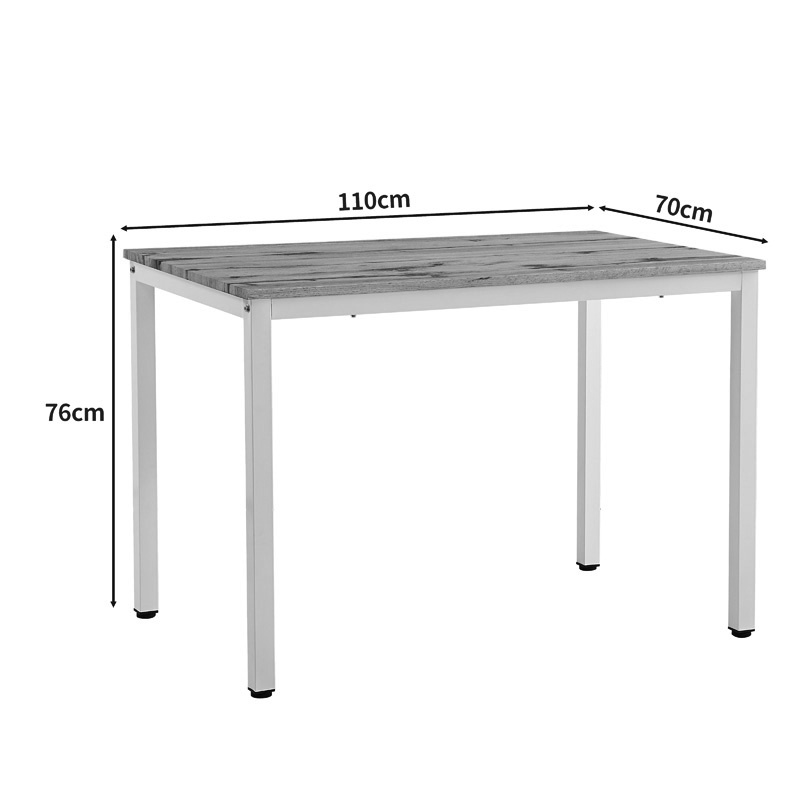 Masa dining Witte, Pako World, MDF, Sonoma cu picioare albe, 110x70x76 cm