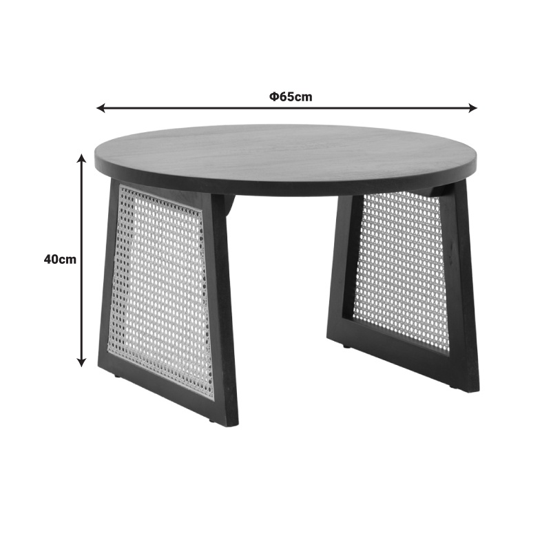 Masa Ramarind, Pako World, Lemn de mango, Negru, 65x65x40 cm - 1 | YEO