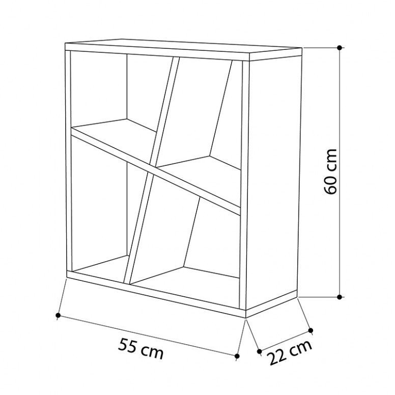 Masuta Auxiliara Bal Oak 55x22x60 cm