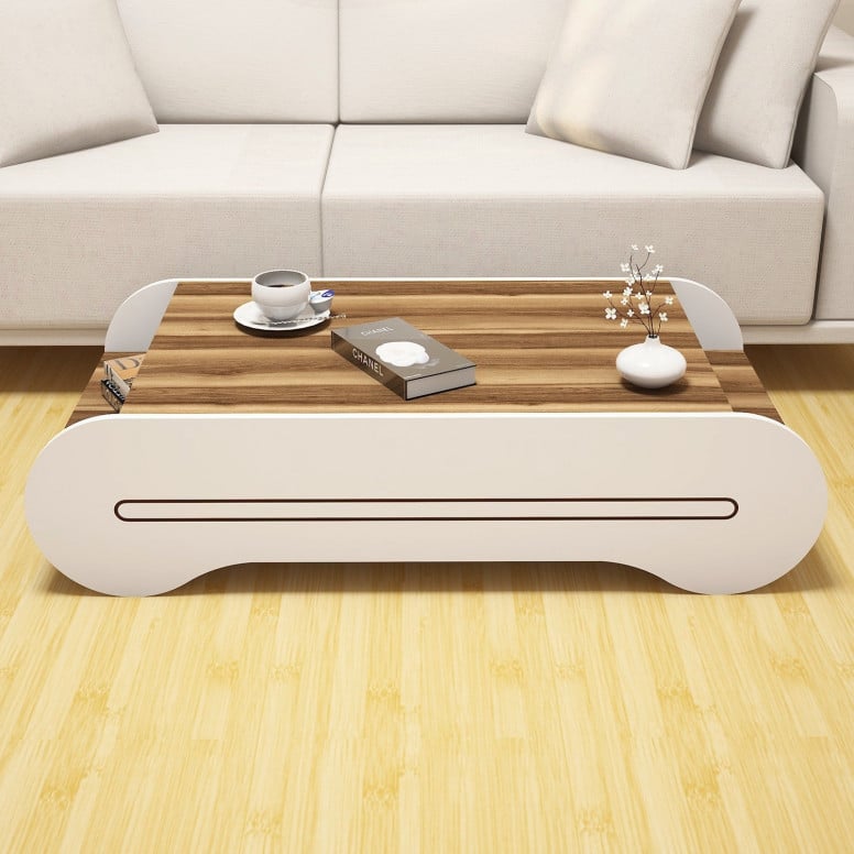 Masuta de Cafea Cool - Walnut, Alb - 1 | YEO