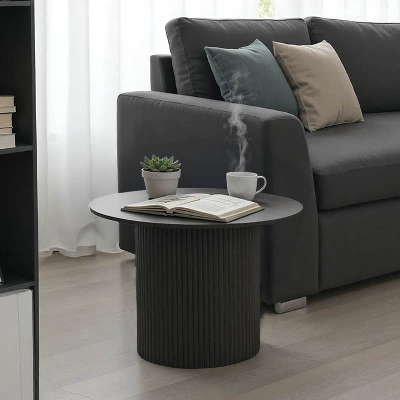 Masuta de cafea Dovel Negru 70x70x40 cm