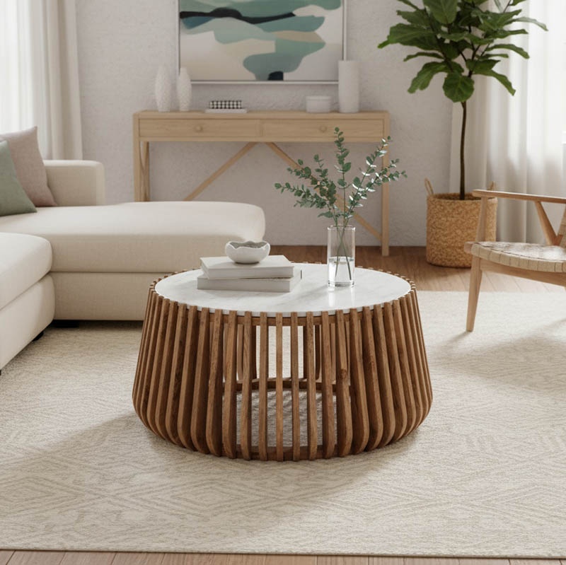 Masuta de cafea Mable Natural 80x80x45 cm