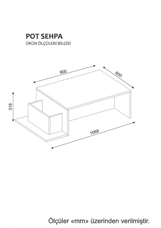 Masuta de Cafea Pot - Alb, Walnut - 2 | YEO