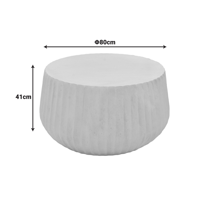Masuta de cafea, Rongo, Pako, Crem 80x80x41 cm - 4