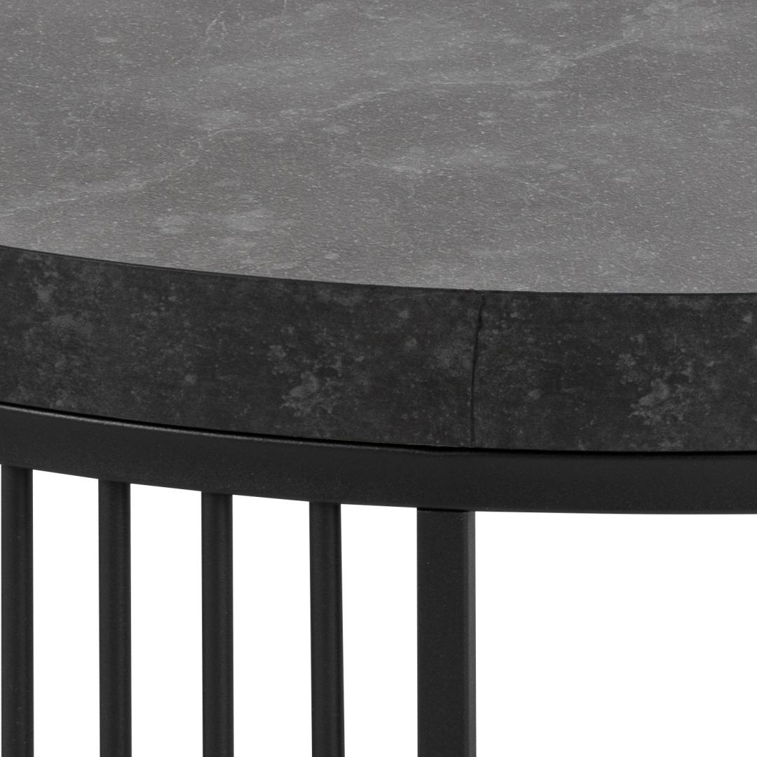 Masuta de cafea Strington, Negru, 35x65x65 cm - Imagine 5