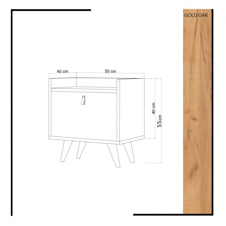 Noptiera Dopo Oak-Alb - 3 | YEO