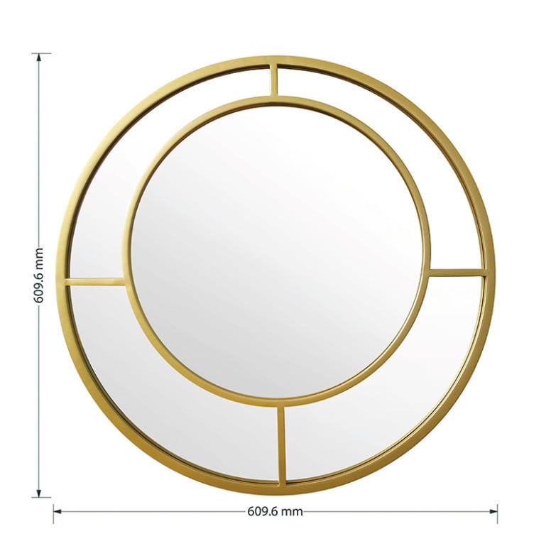 Oglinda de perete Round 1 20778 Auriu 61x2x61cm