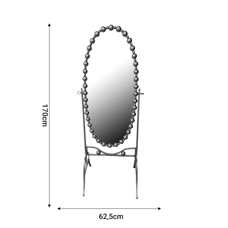 Oglinda Present metal auriu 65.5x49x170 cm