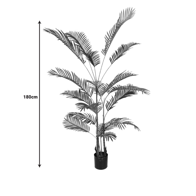 Planta decorativa Areca III in ghiveci verde plastic PP H180 cm