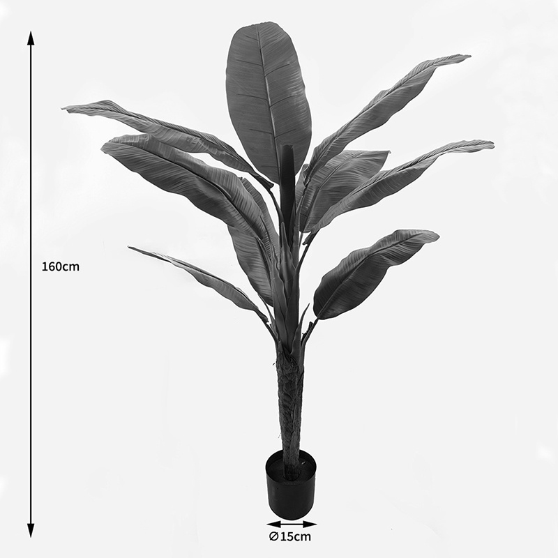 Planta decorativa Banono Verde 95x95x160 cm