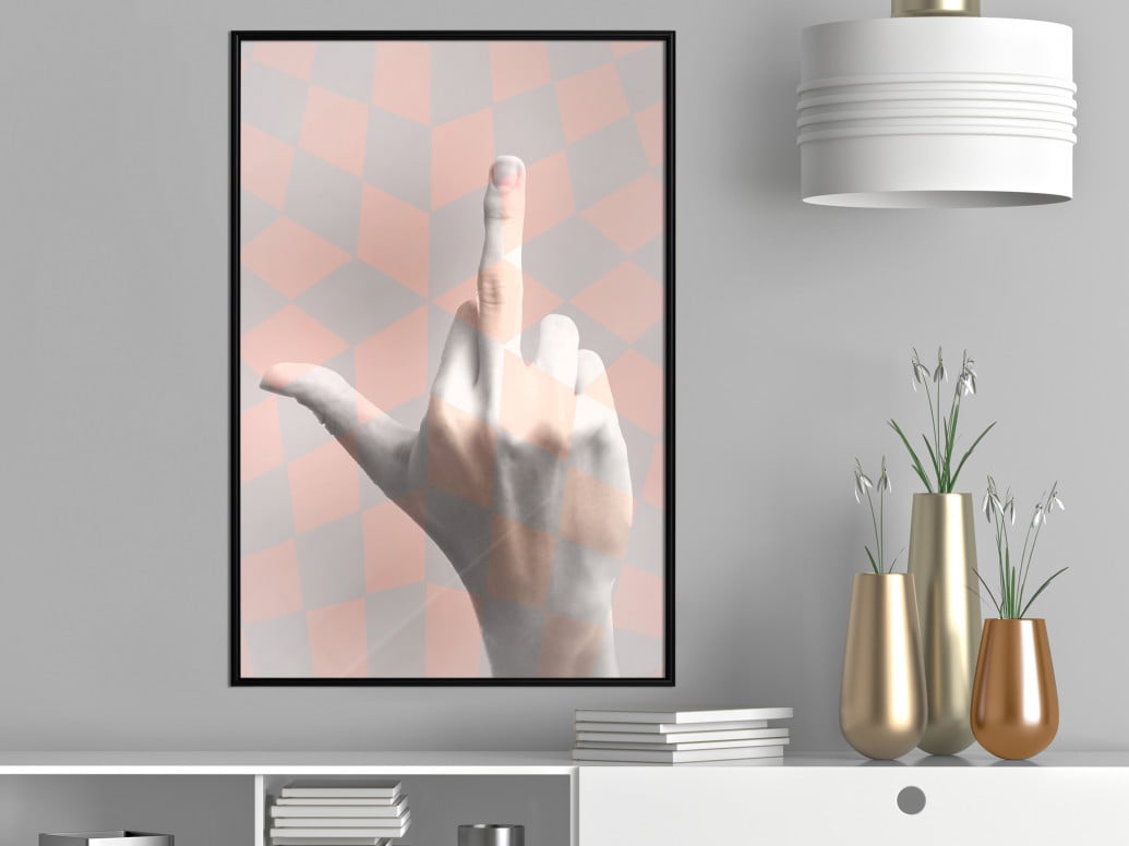 Poster - Middle Finger, cu Ramă neagră, 40x60 cm - 1 | YEO