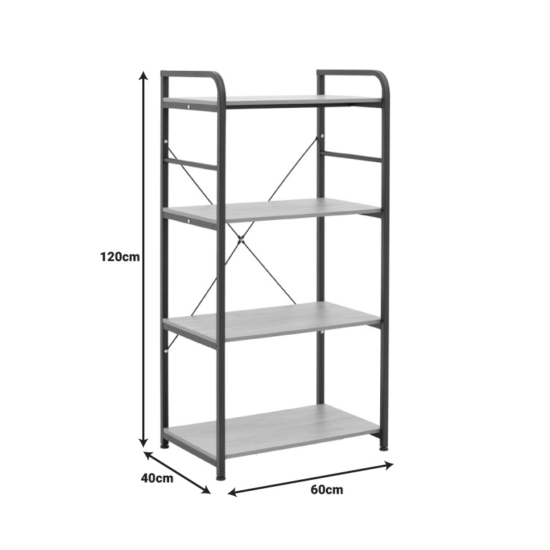 Raft de podea Depo, Pako World, MDF, Negru, 60x40x120 cm
