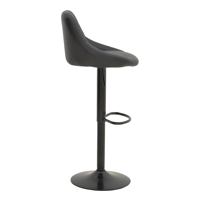 Scaun de bar ajustabil Boronez Negru 47x49x112 cm - 3 | YEO