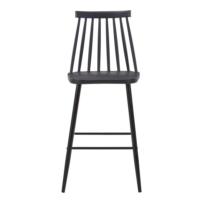 Scaun de bar Aurora I, Pako World, PP, Negru, 42x47x99 cm - 2 | YEO