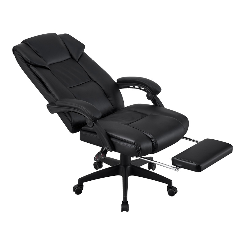 Scaun de birou cu suport picioare, Garnut, Pako, Negru 69x75x126 cm - 2