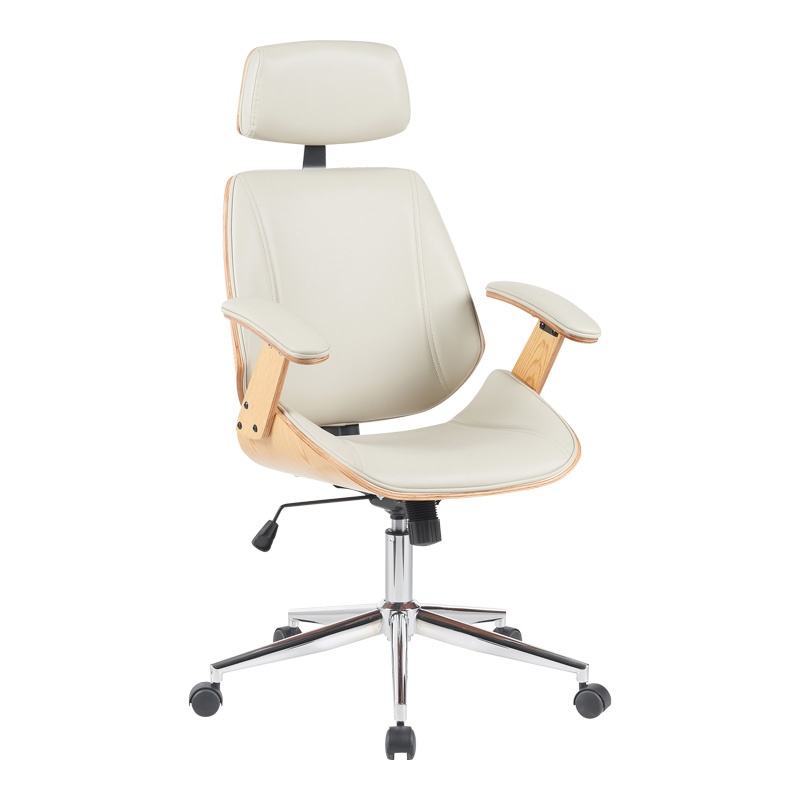 Scaun de birou Fetseno Bej 53x56x123.5 cm