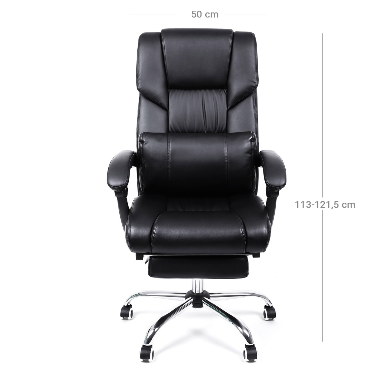 Scaun de birou Songmics Negru 65x58x(111-116) cm