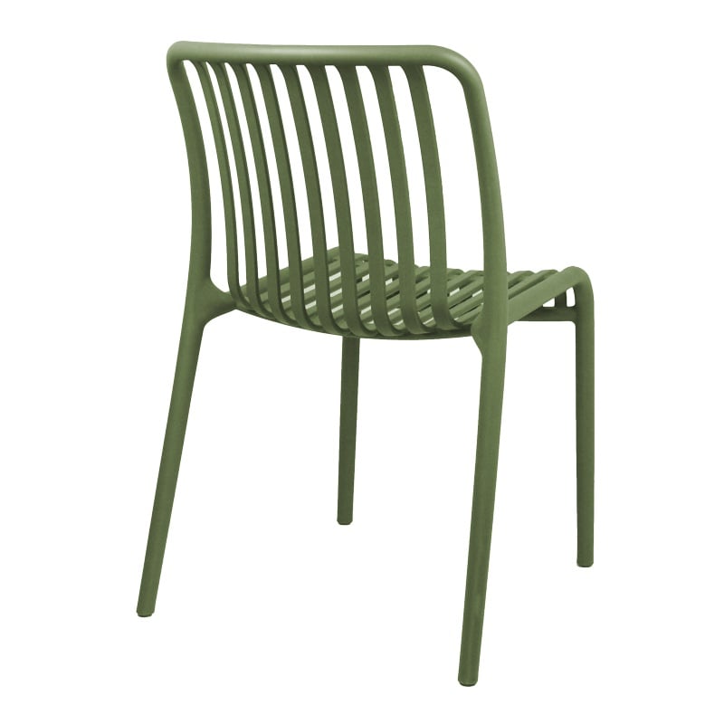 Scaun de gradina Zoi plastic PP verde inchis 42x58x79 cm - 1 | YEO