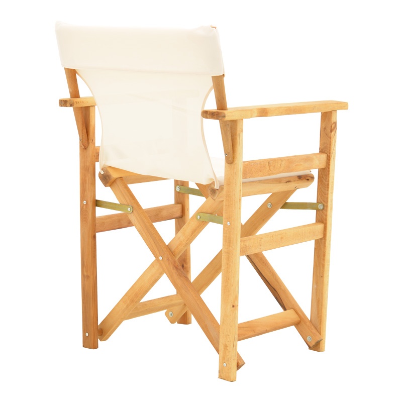 Scaun de regizor Kompa, Pako World, Lemn, Textil Ecru - 1 | YEO