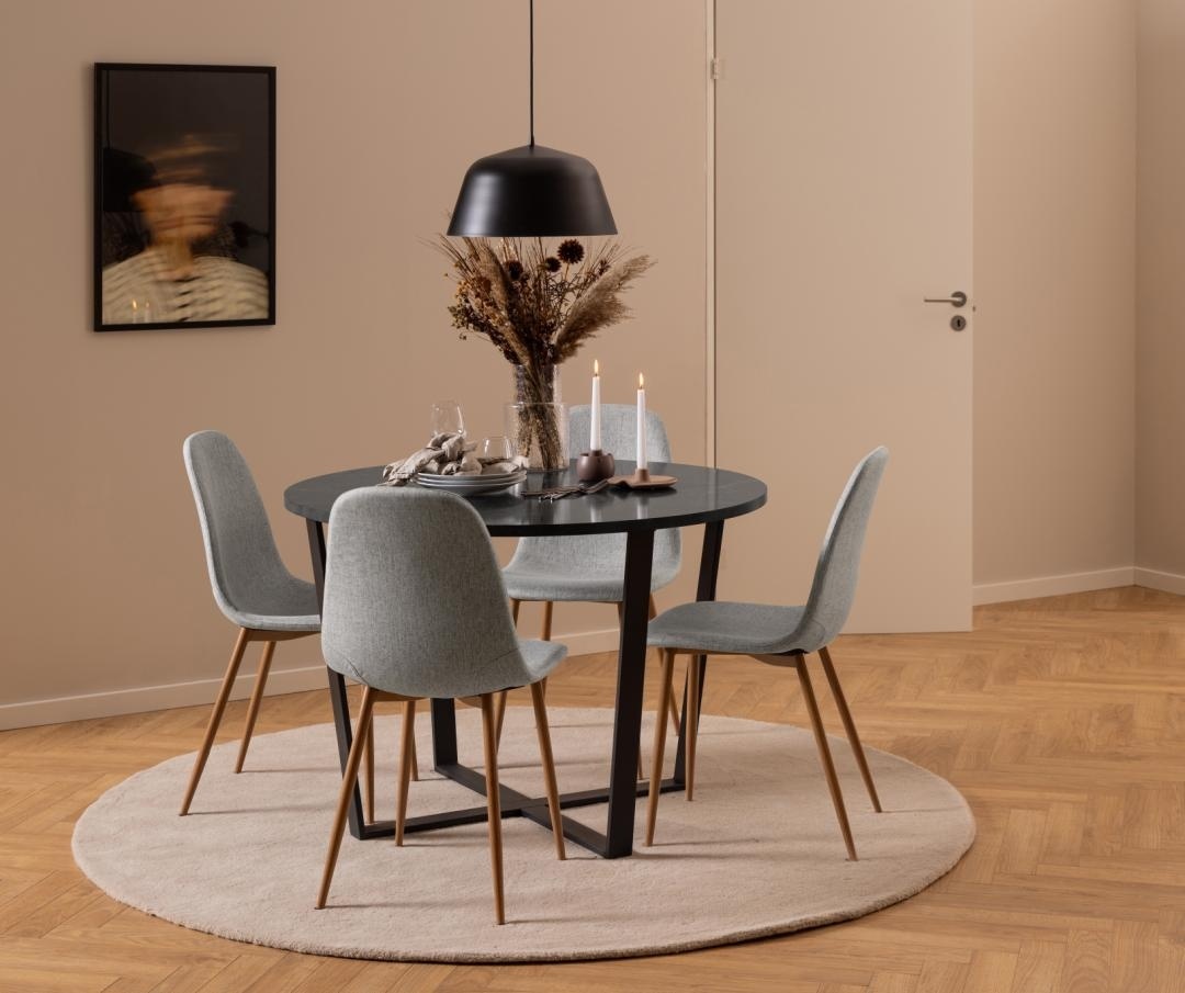 Scaun dining Celia, Gri, 86x44x54 cm - Imagine 2