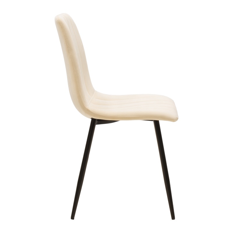 Scaun Noor, Pako World, Catifea, Bej-Negru, 44x53x86 cm - 2 | YEO