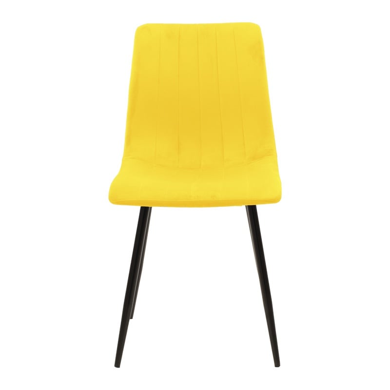 Scaun Noor, Pako World, Catifea, Galben-Negru, 44x53x86 cm - 3 | YEO