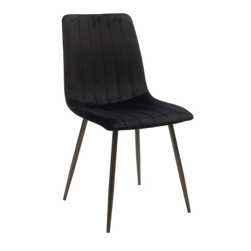 Scaun Noor, Pako World, Catifea, Negru, 44x53x86 cm