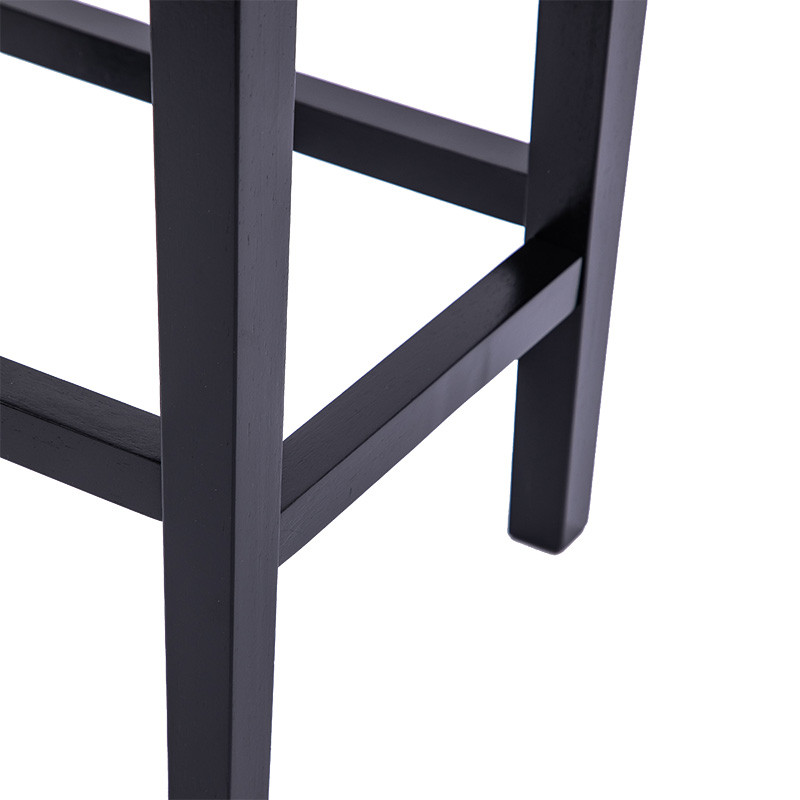 Scaun Ridley lemn - piele ecologica negru 51x34x61.5cm