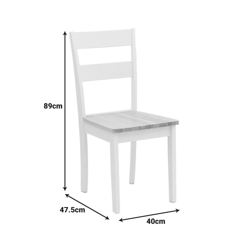 Scaun York Alb 39.5x47.5x89 cm