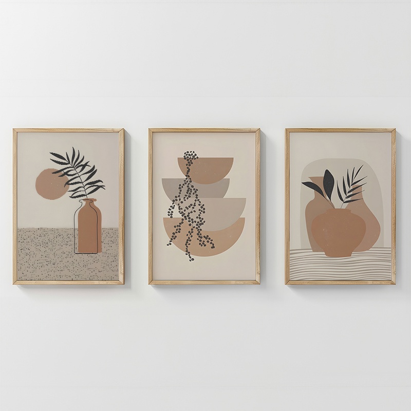 Set 3 tablouri Derzy Multicolor 33x1.5x48 cm