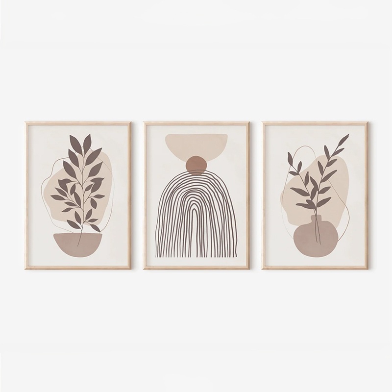 Set 3 tablouri Frendy Multicolor 33x1.5x48 cm