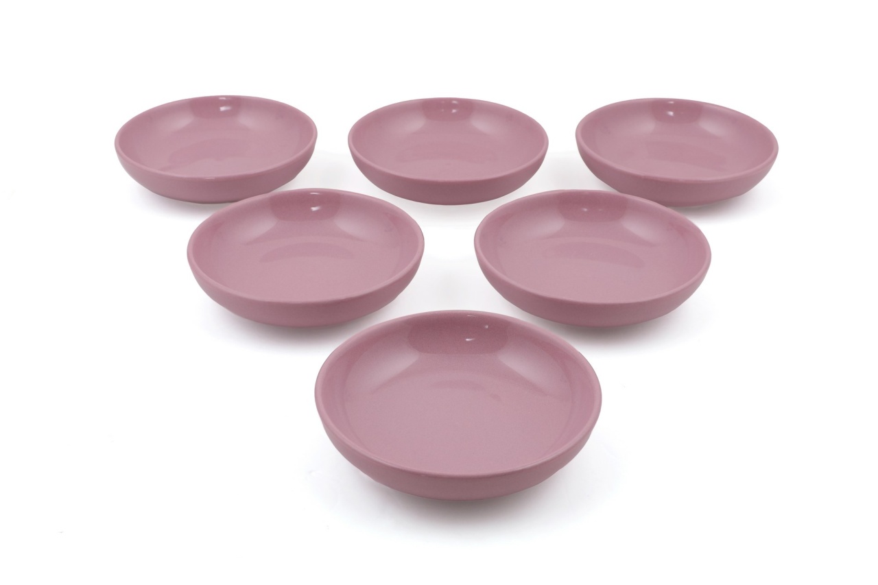 Set boluri de sos din ceramica (6 bucati) Mayd100 Roz 13x13x3.3 cm - 1 | YEO