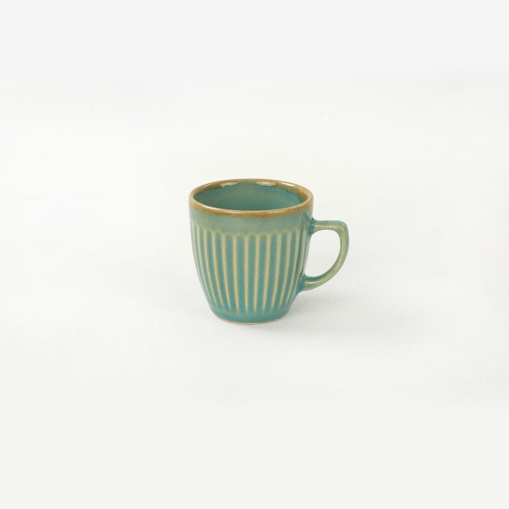 Set cești de cafea, 12 bucati Mica Ivoryjours Verde inchis 6x6 cm - 2 | YEO