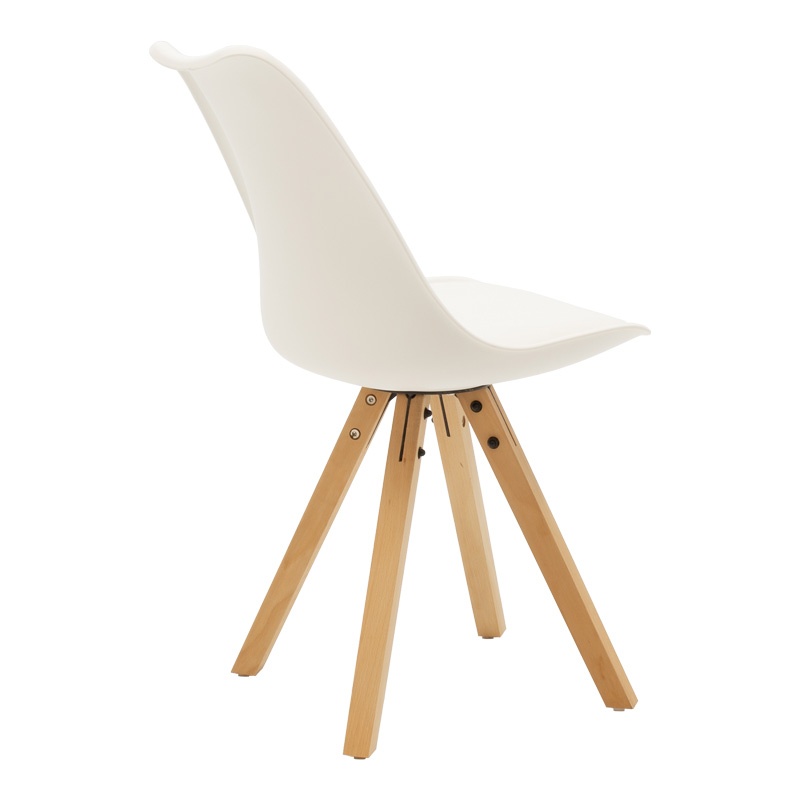 Set dining Julita-Caron, Pako World, 5 piese, MDF, Alb, 60x60x73 cm - 2 | YEO