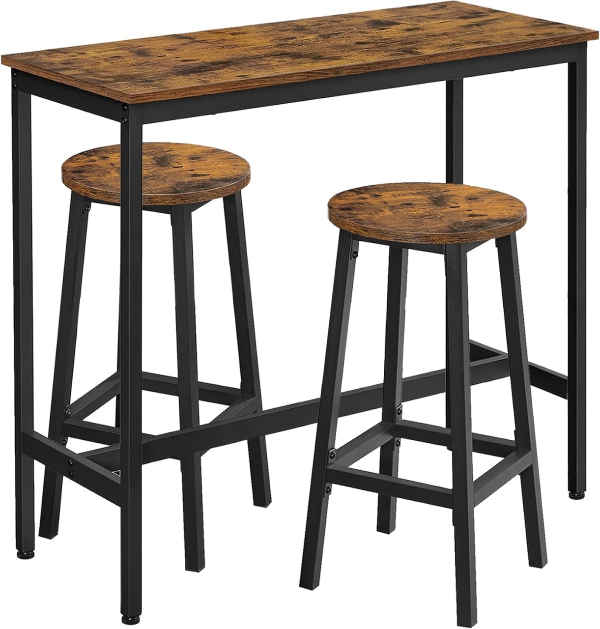 Set masa de bar si 2 scaune de bar Vasagle Maro, 40 x 100 x 90 cm