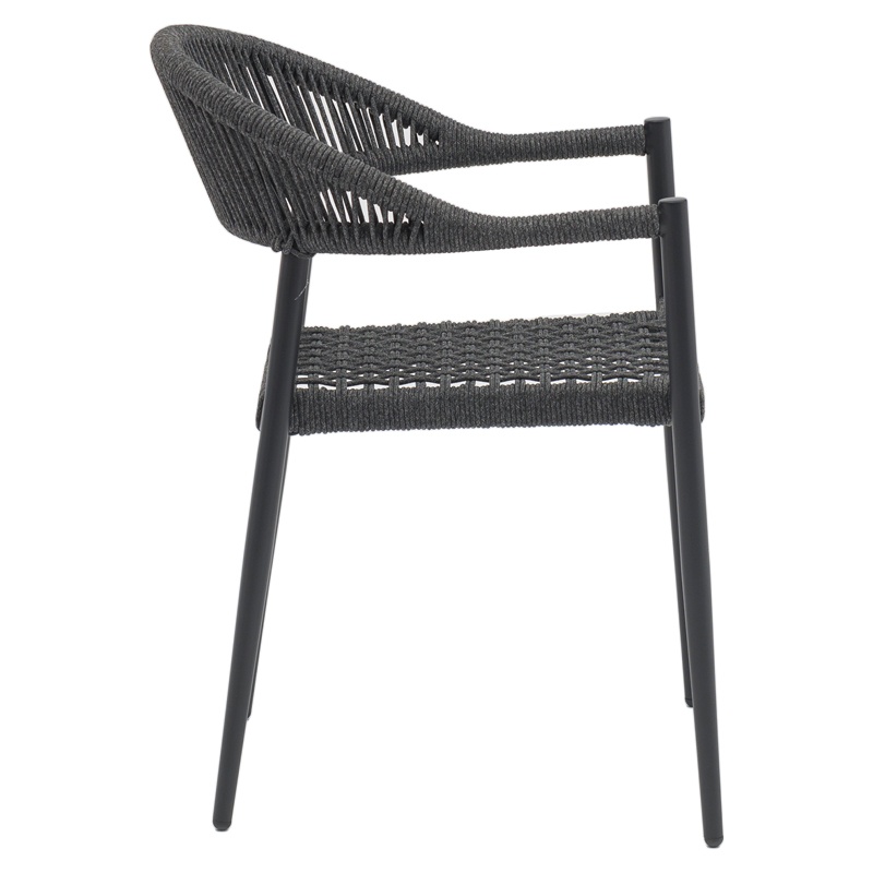 Set masa si scaune 5 buc de gradina Freiburg-Kliton Pako World Antracit 150x80x74 cm - 3 | YEO