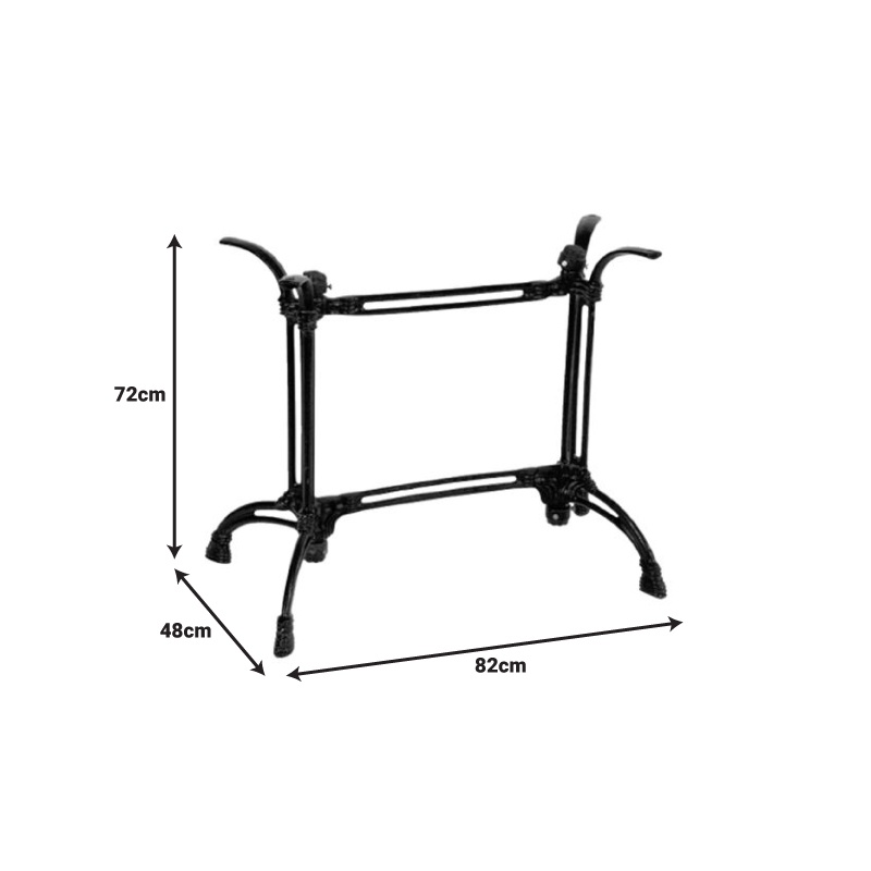 Suport blat masa Basa Pako World Negru 82x50x71 cm