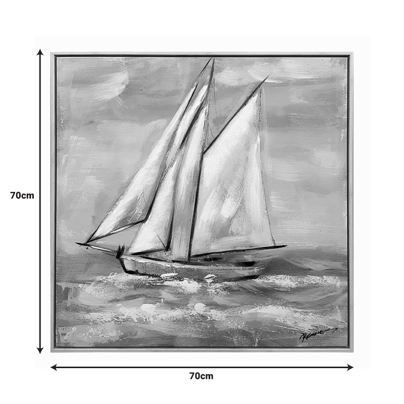 Tablou canvas Siedo Pako World, cu rama, 70x3.5x70 cm