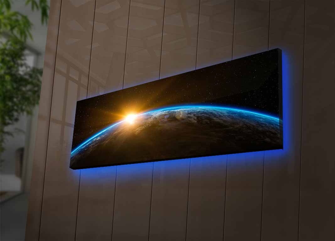 Tablou cu LED 3090NASA Multicolor 30x90x3 cm