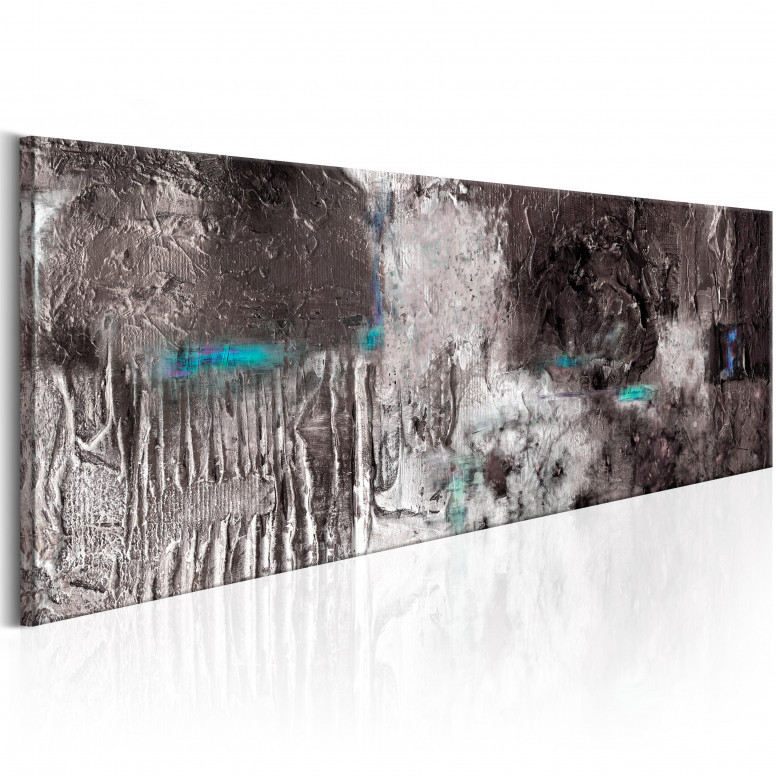 Tablou pictat manual - Silver Machine 120x40 cm