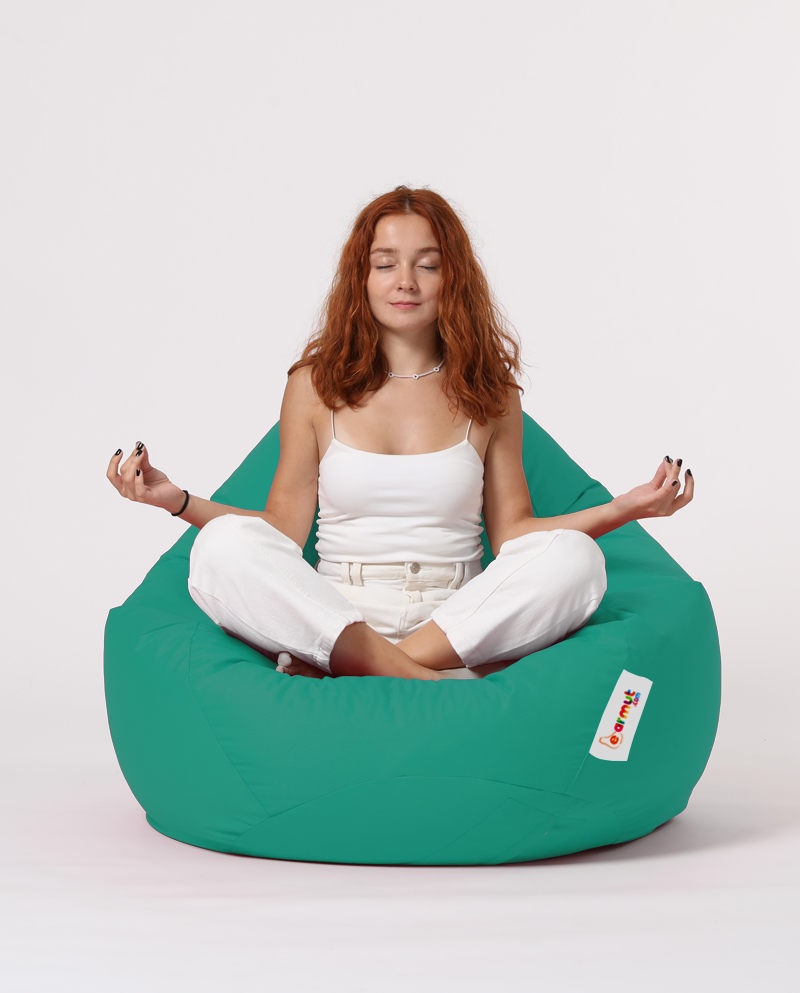 Taburet puf beanbag de gradina Premium Turcoaz - 1 | YEO